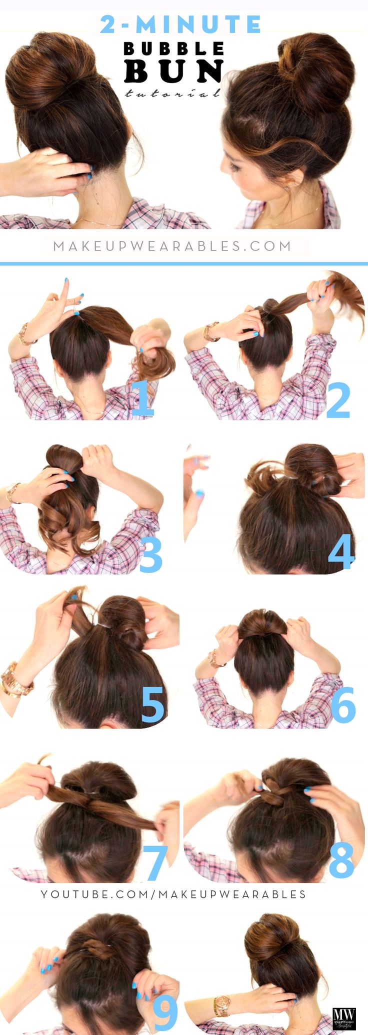 Hair Styles Ideas How To Quick Easy Fan Bun Hairstyle For
