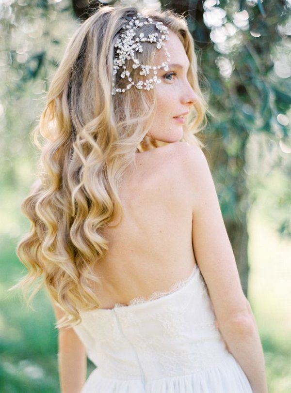 Wedding Hairstyles Long Wavy Down Wedding Hairstyle With