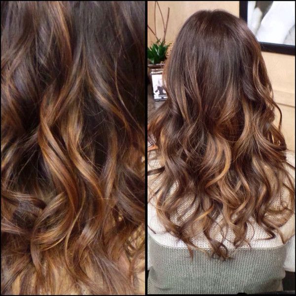 Hair Styles Ideas Long Wavy Brown Ombre Balayage Hair Color