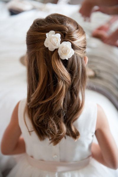 Wedding Hairstyles Easy Half Up Half Down Flower Girl